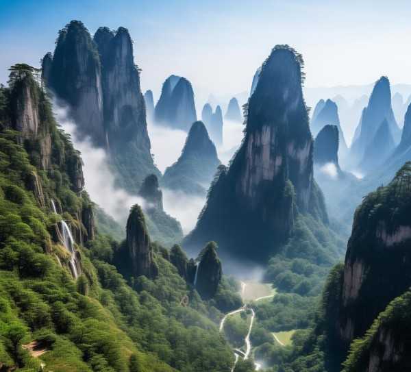 湖南家界，自然遗产之旅，探寻绝美奇观,探寻自然奇观，畅游湖南家界—揭秘自然遗产的绝美之旅,旅游胜地,神秘,旅游景区,第1张